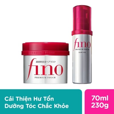 FINO Combo Fino Premium Touch ( Dầu Dưỡng Tóc70ml & Kem Ủ Tóc Cao Cấp 230g )