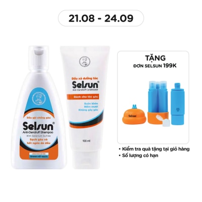 SELSUN Anti-Dandruff Conditioner 100ml & Selsun Anti-Dandruff Shampoo 100ml