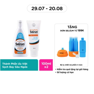 SELSUN Anti-Dandruff Conditioner 100ml & Selsun Anti-Dandruff Shampoo 100ml