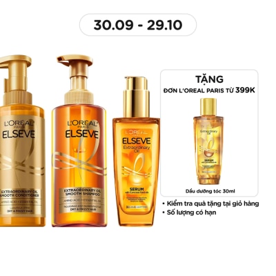 L'OREAL PARIS Combo L'oreal Paris Extraordinary (Dầu Gội 440ml & Dầu Xả 440ml & Dầu Dưỡng 100ml)