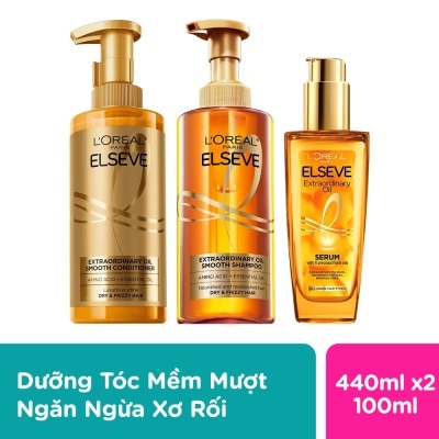 L'OREAL PARIS Combo L'oreal Paris Extraordinary (Dầu Gội 440ml & Dầu Xả 440ml & Dầu Dưỡng 100ml)