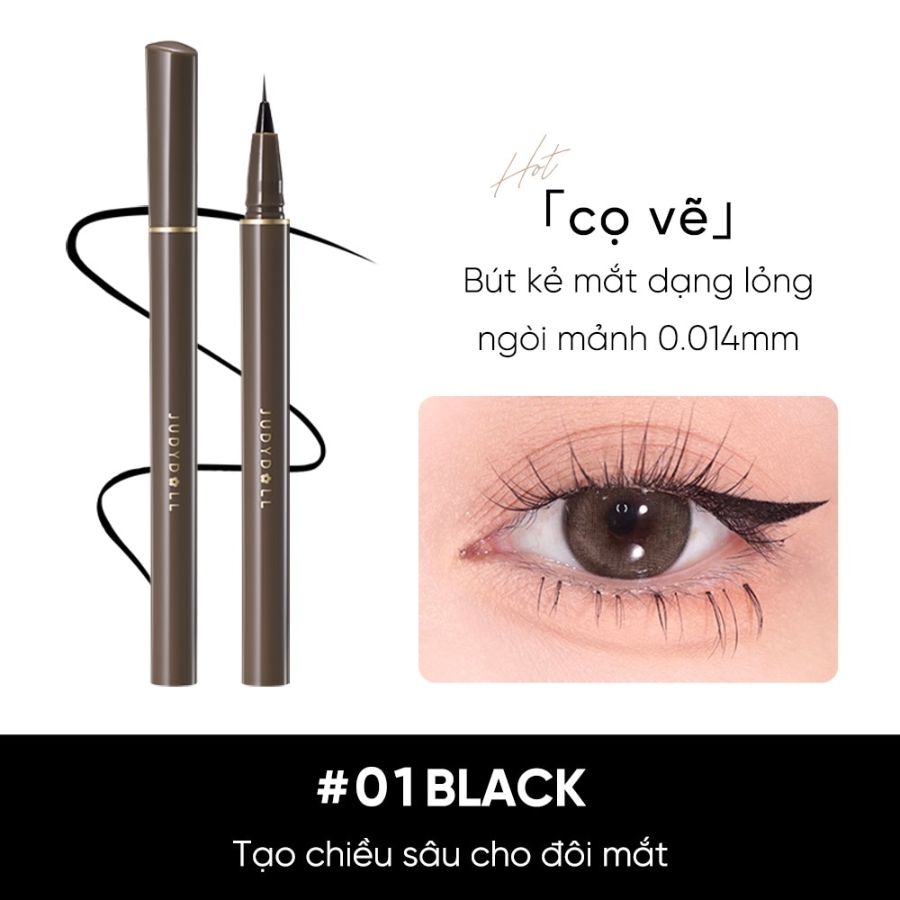 Bút Kẻ Mắt Nước Judydoll Slim Liquid 0.4g .#01 Black