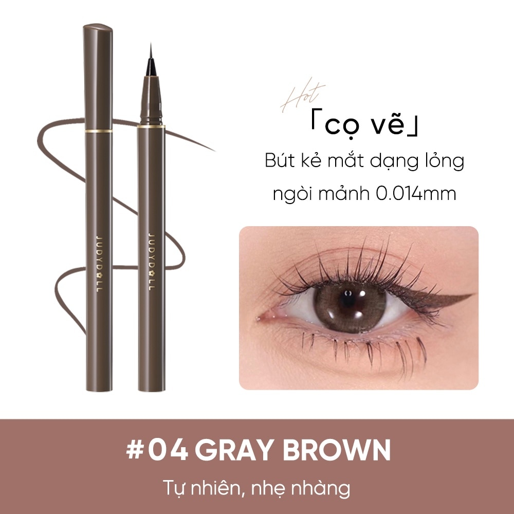 Bút Kẻ Mắt Nước Judydoll Slim Liquid 0.4g .#04 Grey Brown