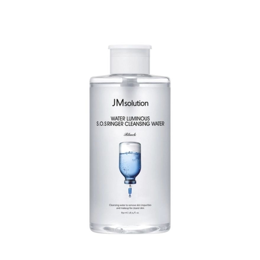 Nước Tẩy Trang JMsolution Làm Sạch Và Cấp Ẩm Water Luminous S.O.S Ringer Cleansing Water Black 500ml