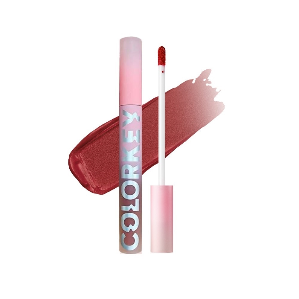 Son Kem Colorkey Airy Velvet Lip Lacquer 1.7g .#R608 Trà Cam Đào (Pink Diamond)