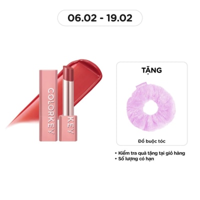 COLORKEY Son Colorkey Juicy Glow Lipstick 3g .#G02 Hoa Hồng Nhung