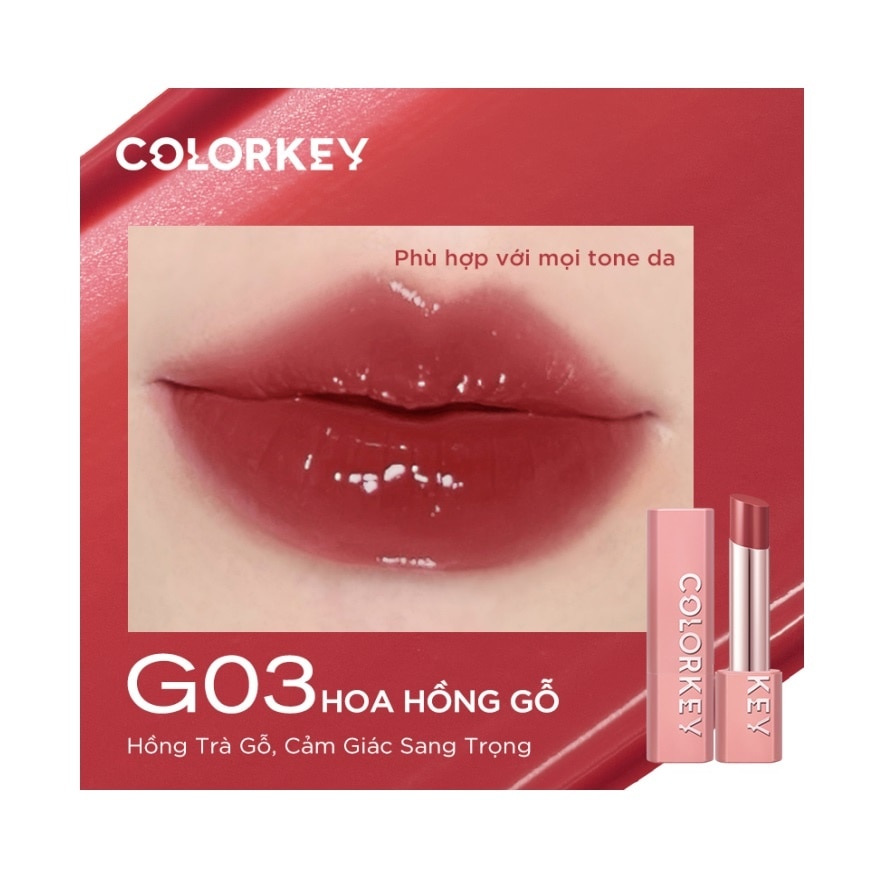 Son Colorkey Juicy Glow Lipstick 3g .#G03