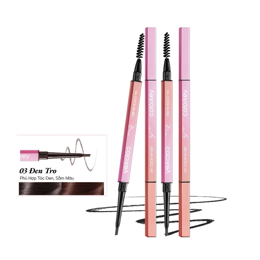 Chì Kẻ Mày Colorkey The Rapid Eyebrow Pencil 0.07g .#03 Rock Gray