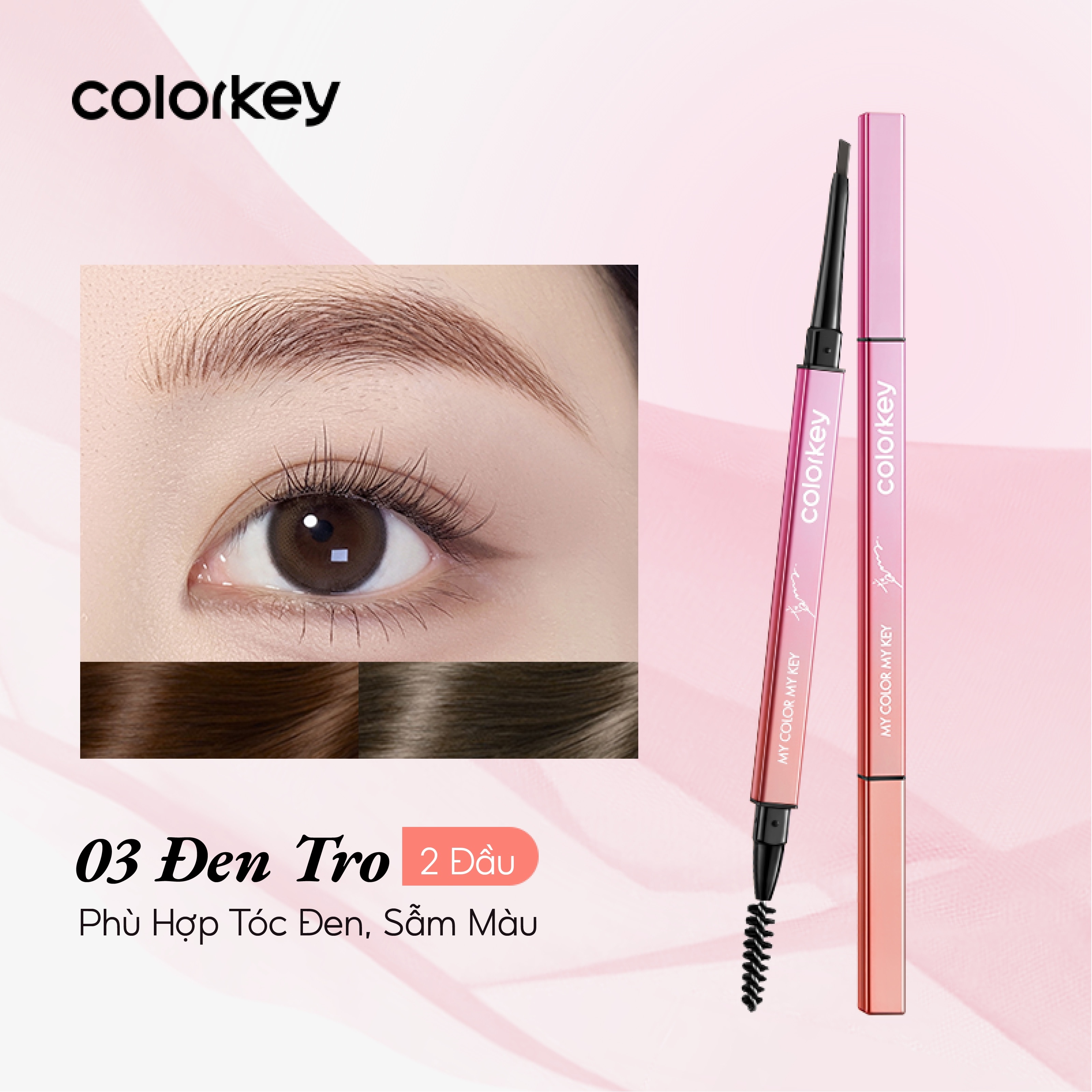 Chì Kẻ Mày Colorkey The Rapid Eyebrow Pencil 0.07g .#03 Rock Gray