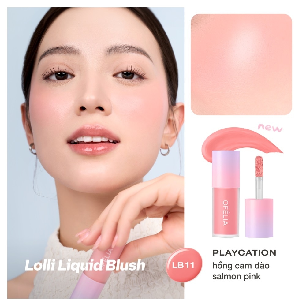 Kem Má Hồng Ofélia Lolli Liquid Blush 4.6g .#LB11 Playcation image