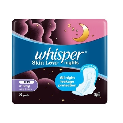 WHISPER Skin love Night Thin 31cm 8 Pads