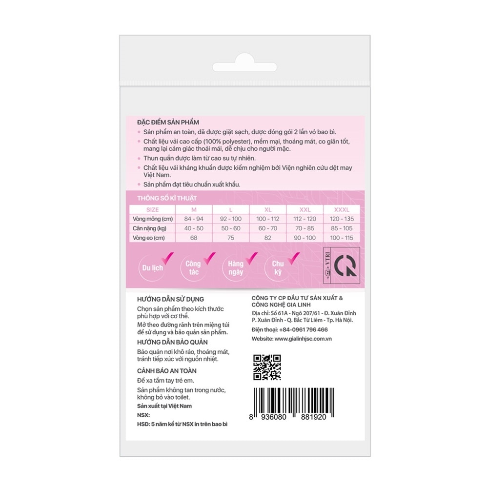 Quần Lót Tiện Lợi Procare Luxury (Nữ Size L) 5 Cái