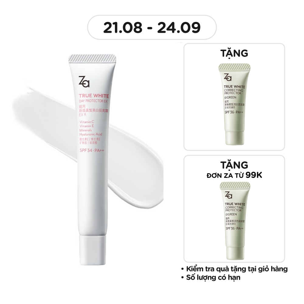 Kem Lót Nâng Tông Chống Nắng ZA True White Day Protector EX SPF34 PA++ 35g