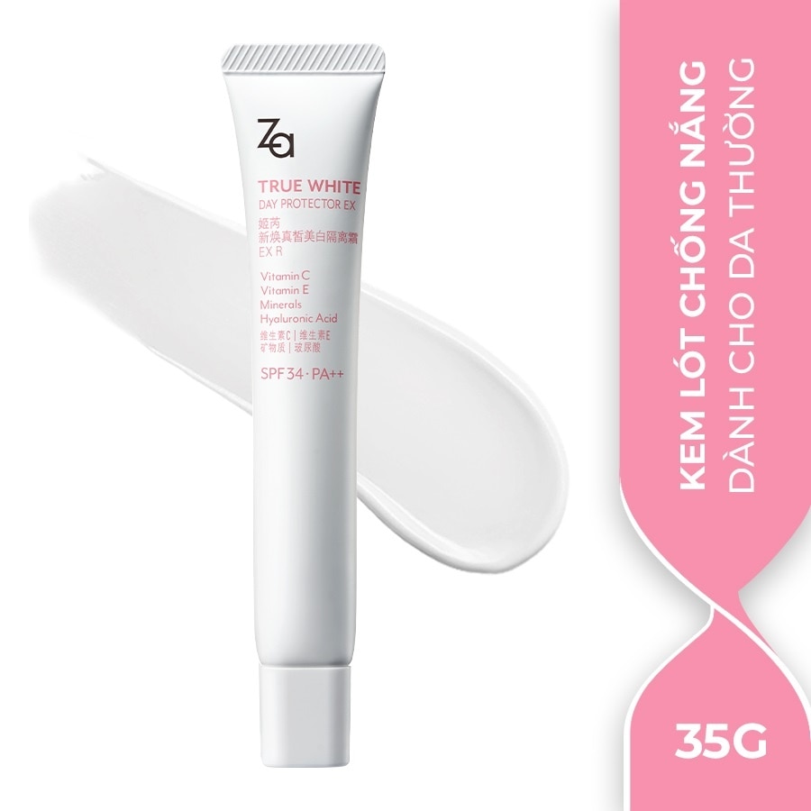 Kem Lót Nâng Tông Chống Nắng ZA True White Day Protector EX SPF34 PA++ 35g