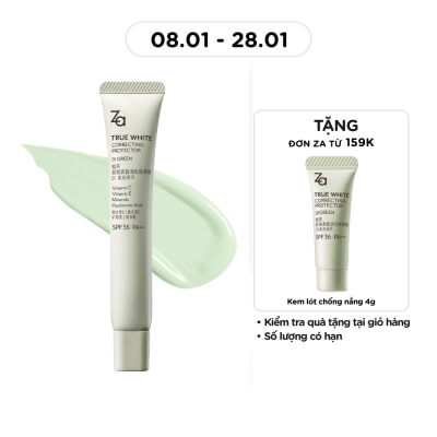 ZA True White Glowing Protector SPF36 PA++ 35g .#01 Green