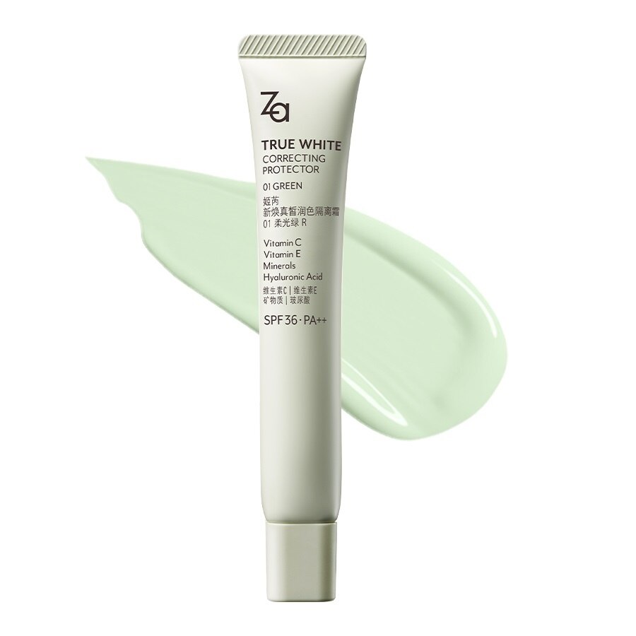 Kem Lót Nâng Tông Chống Nắng ZA True White Glowing Protector SPF36 PA++ 35g .#01 Green