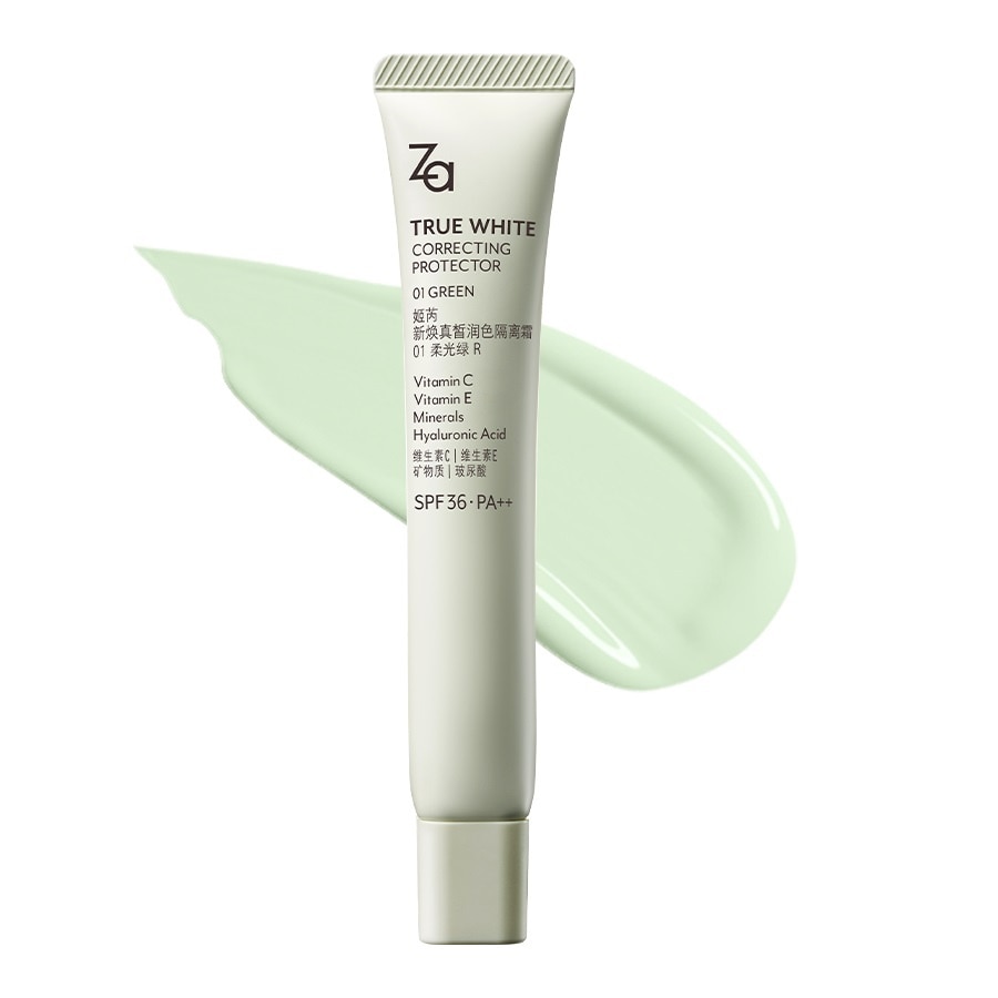 True White Glowing Protector SPF36 PA++ 35g .#01 Green