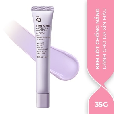 ZA True White Glowing Protector SPF36 PA++ 35g .#02 Purple