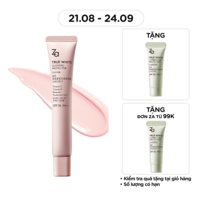 ZA Kem Lót Nâng Tông Chống Nắng ZA True White Glowing Protector SPF36 PA++ 35g .#03 Pink