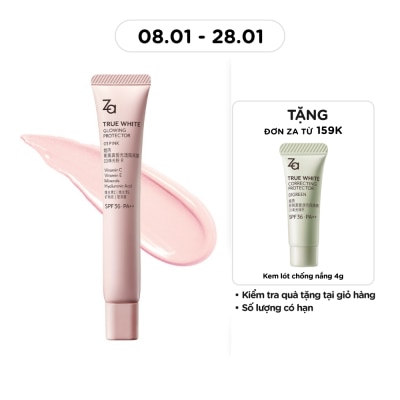 ZA True White Glowing Protector SPF36 PA++ 35g .#03 Pink