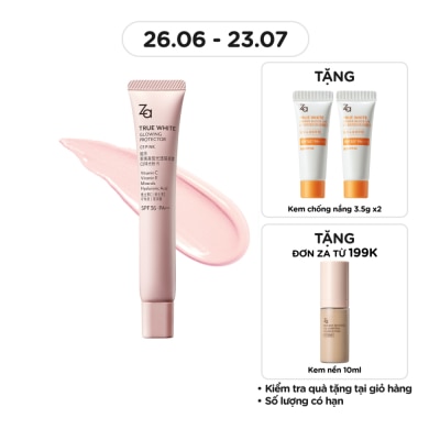ZA True White Glowing Protector SPF36 PA++ 35g .#03 Pink