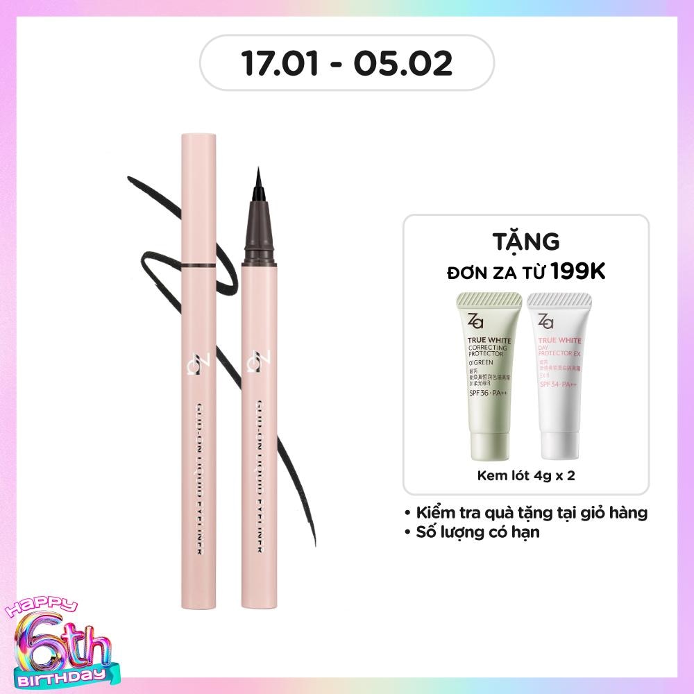 Bút Kẻ Mắt Nước ZA Glid On Liquid Eyeliner 0.5g