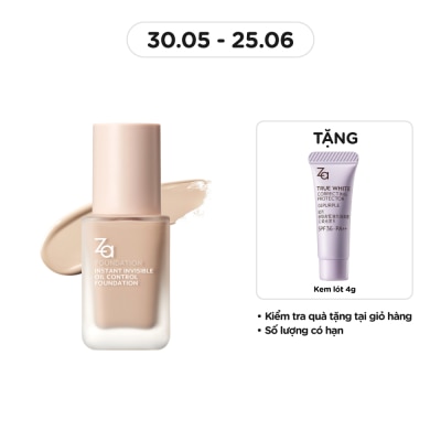 ZA Kem Nền ZA Instant Invisible Oil Control Liquid Foundation 25ml .#PO00