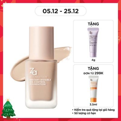 ZA Instant Invisible Oil Control Liquid Foundation 25ml .#PO00