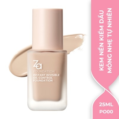 ZA Instant Invisible Oil Control Liquid Foundation 25ml .#PO00