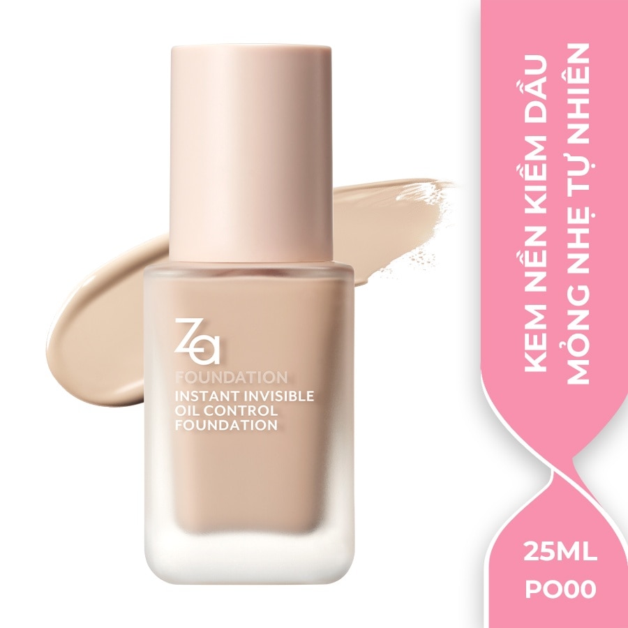 Kem Nền ZA Instant Invisible Oil Control Liquid Foundation 25ml .#PO00