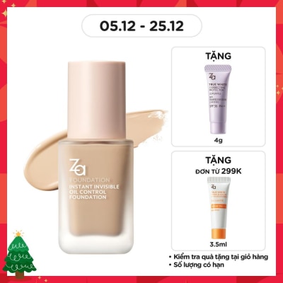 ZA Instant Invisible Oil Control Liquid Foundation 25ml .#PO0W