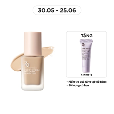 ZA Kem Nền ZA Instant Invisible Oil Control Liquid Foundation 25ml .#PO0W
