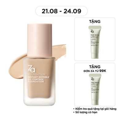 ZA Kem Nền ZA Instant Invisible Oil Control Liquid Foundation 25ml .#PO0W