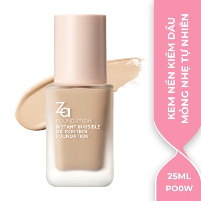 ZA Instant Invisible Oil Control Liquid Foundation 25ml .#PO0W