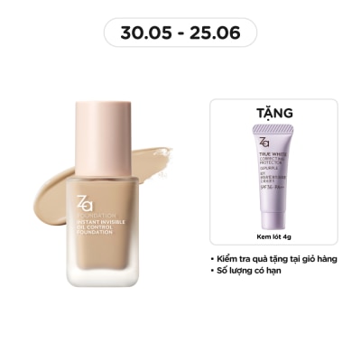 ZA Instant Invisible Oil Control Liquid Foundation 25ml .#OC10