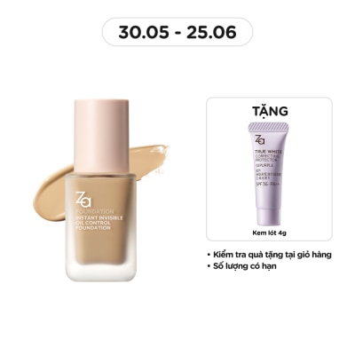ZA Instant Invisible Oil Control Liquid Foundation 25ml .#OC20