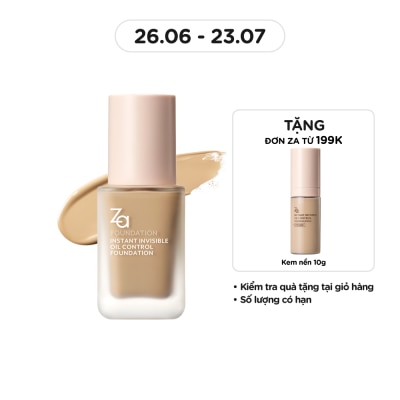 ZA Instant Invisible Oil Control Liquid Foundation 25ml .#OC20