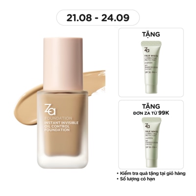 ZA Kem Nền ZA Instant Invisible Oil Control Liquid Foundation 25ml .#OC20