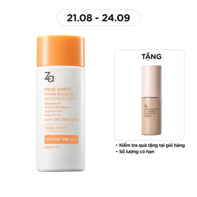 ZA Kem Chống Nắng ZA True White Powder Block UV SPF50+ PA++++ 50ml