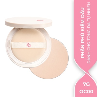 ZA Phấn Phủ ZA Instant Invisible Oil Control Powder Foundation 7g .#OC00