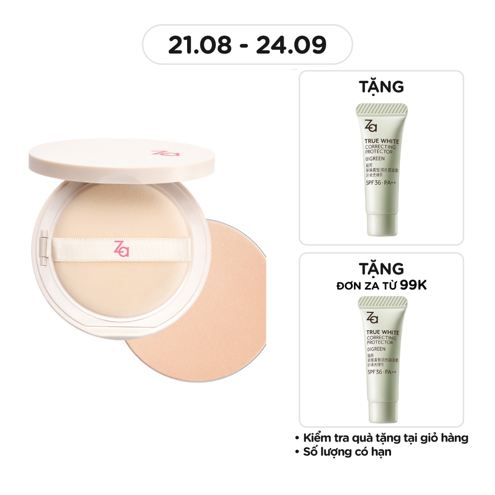 Phấn Phủ ZA Instant Invisible Oil Control Powder Foundation 7g .#PO10
