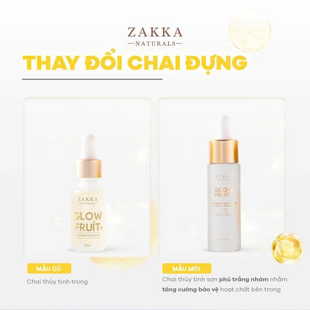 Tinh Chất Zakka Naturals Glow Fruit Brightening Serum 20g