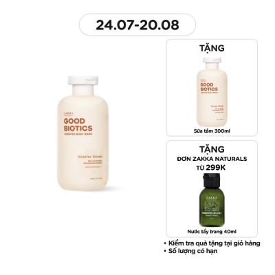 ZAKKA NATURALS Sữa Tắm Zakka Naturals Good Biotics Scented Body Wash Hương Jasmine Bloom 300ml