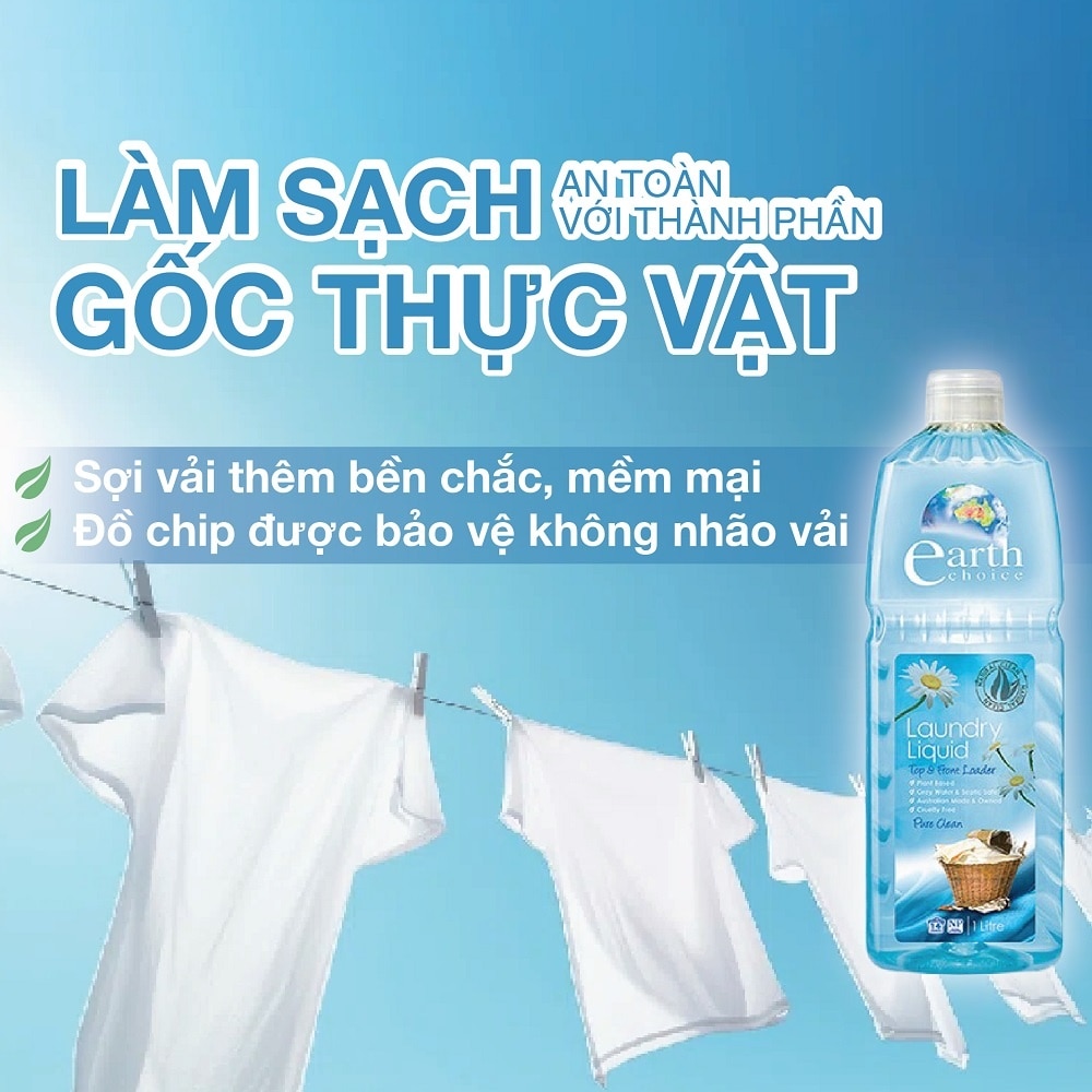 Nước Giặt Earth Choice Pure Clean 1L