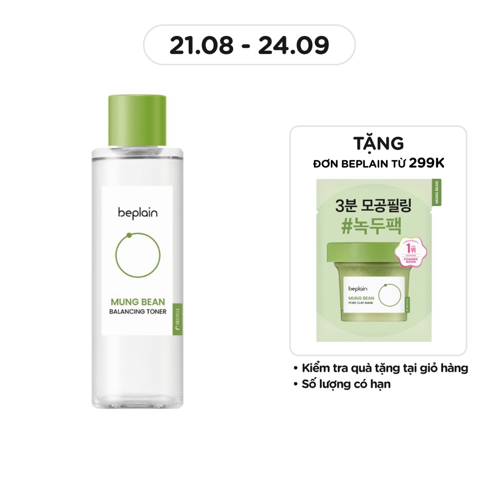 Nước Hoa Hồng Beplain Mung Bean Balancing Toner 200ml