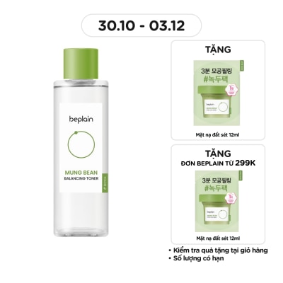 BEPLAIN Nước Hoa Hồng Beplain Mung Bean Balancing Toner 200ml