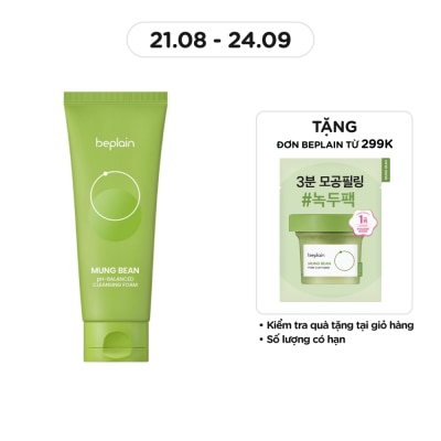 BEPLAIN Sữa Rửa Mặt Beplain Mung Bean pH-Balanced Cleansing Foam 160ml