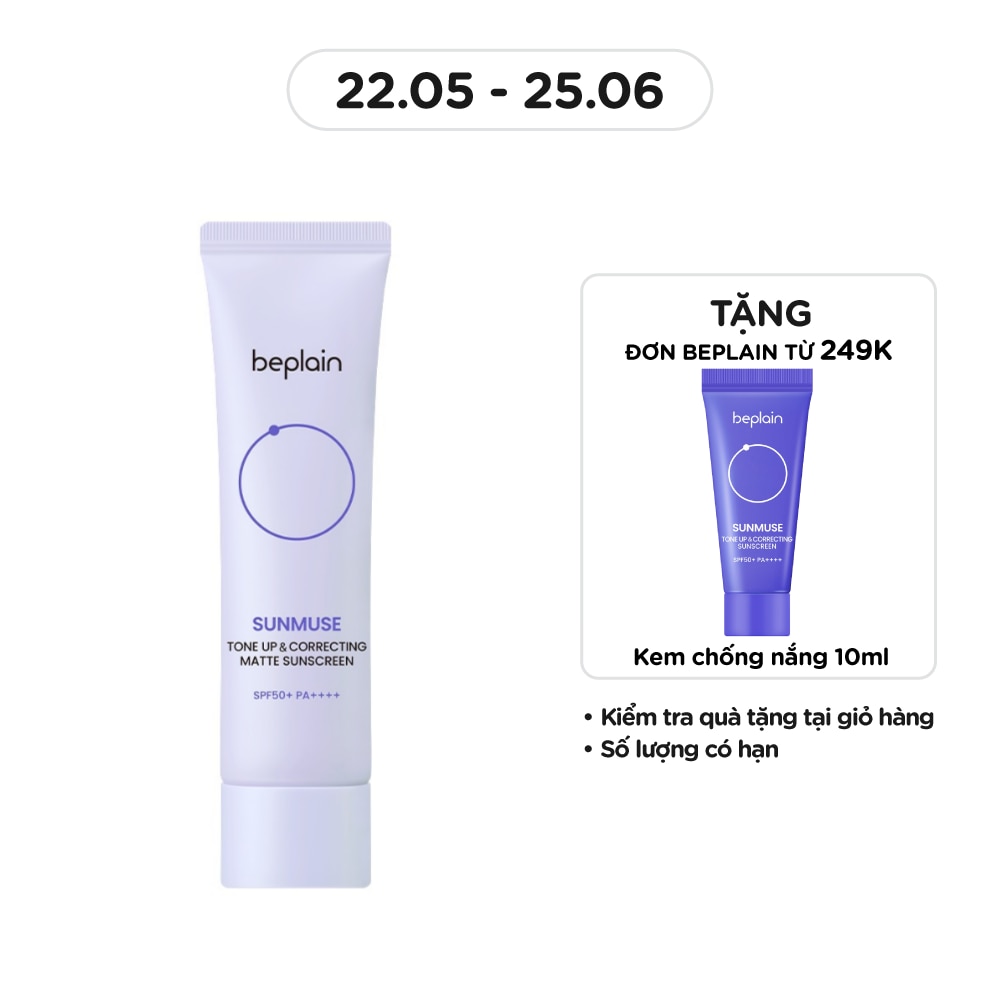 Kem Chống Nắng Nâng Tông Beplain Sunmuse Tone Up & Correcting Matte Sunscreen 50ml