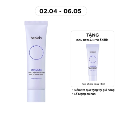 BEPLAIN - Kem Chống Nắng Nâng Tông Beplain Sunmuse Tone Up & Correcting Matte Sunscreen 50ml