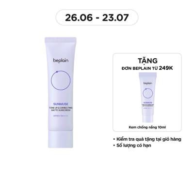 BEPLAIN Kem Chống Nắng Nâng Tông Beplain Sunmuse Tone Up & Correcting Matte Sunscreen 50ml